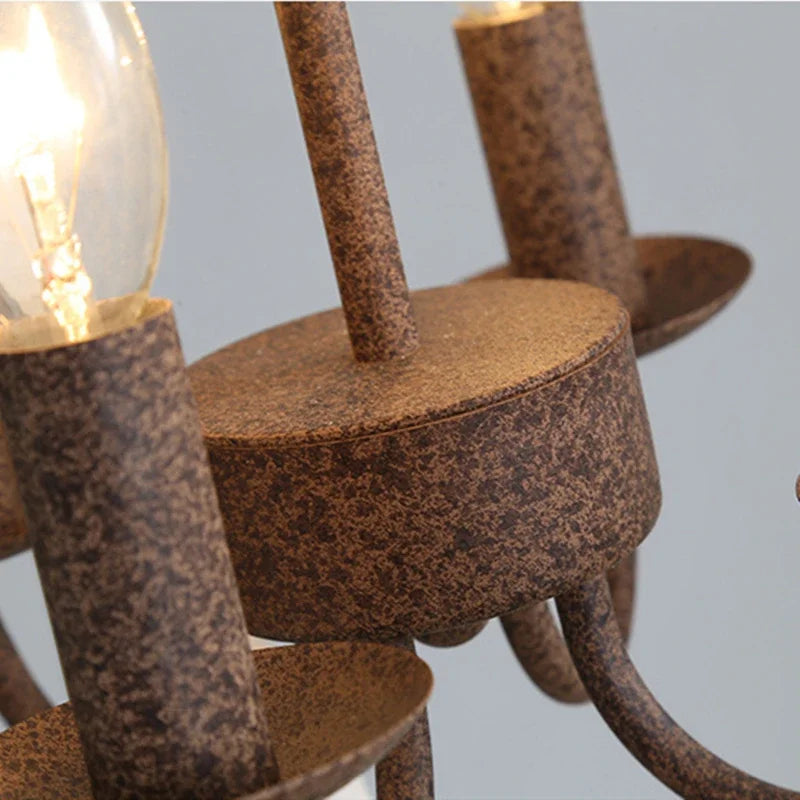 lustre vintage en bois massif pour un intérieur élégant - vue 4 sur 8