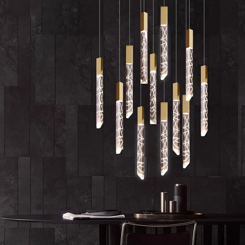 lustre en cristal de luxe à led pour un éclairage élégant - vue 3 sur 17