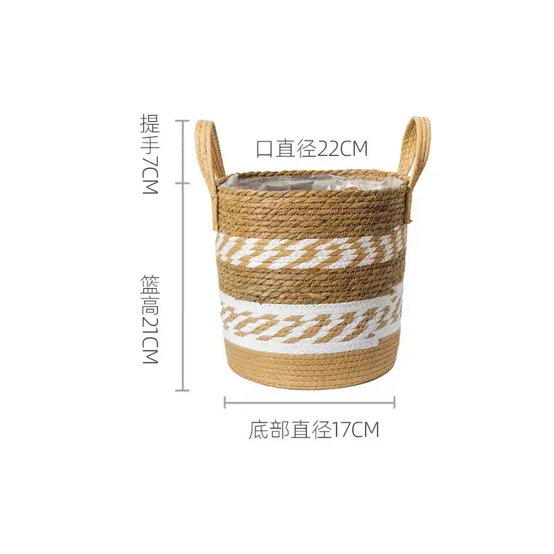 panier de jardinière en osier pour fleurs décoration jardin rangement - vue 11 sur 18