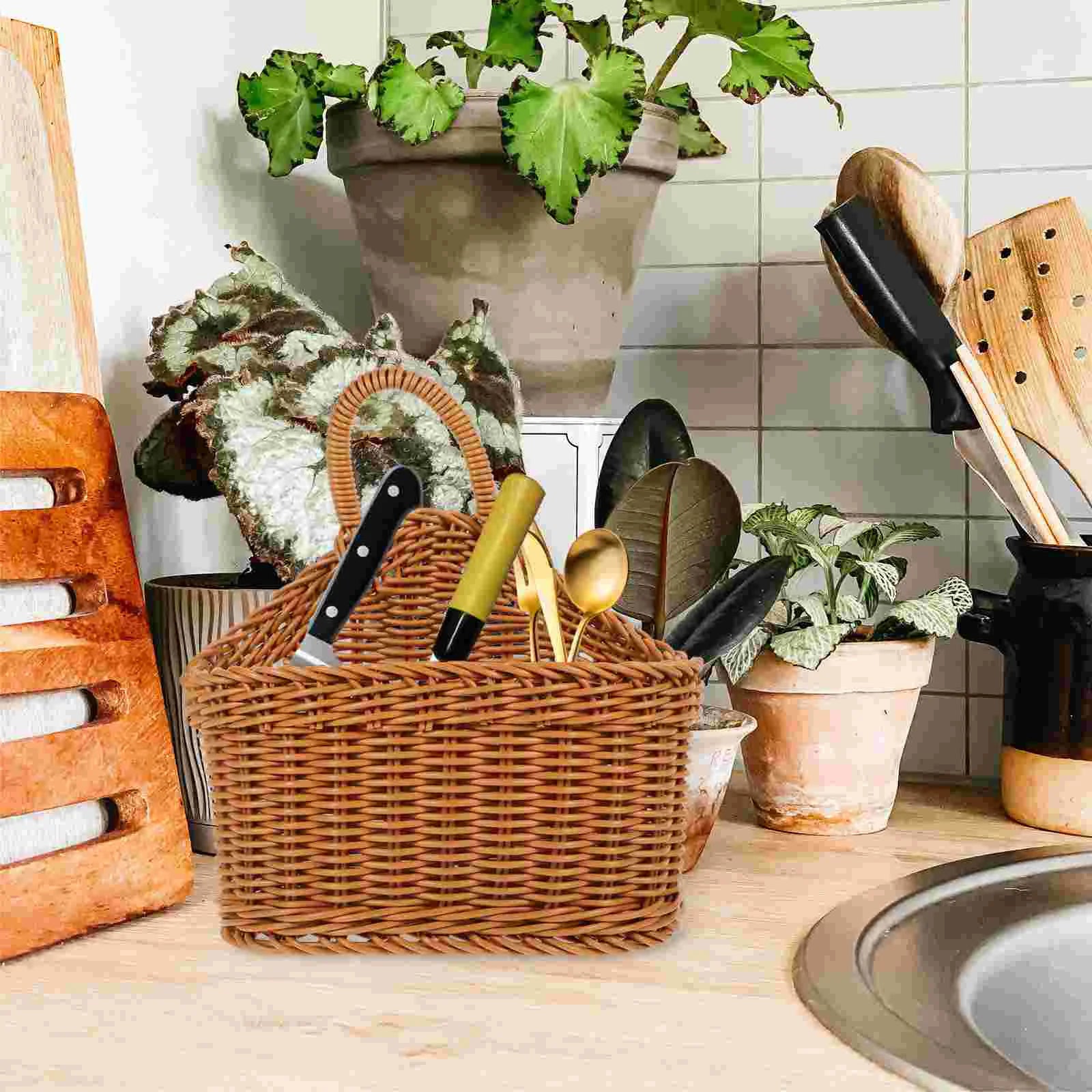 panier suspendu en plastique pour rangement et cuisine - vue 5 sur 6