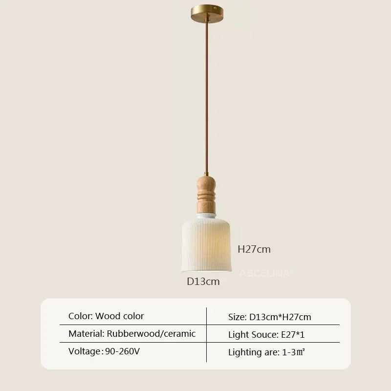 lustre nordique en bois massif pour décoration intérieure