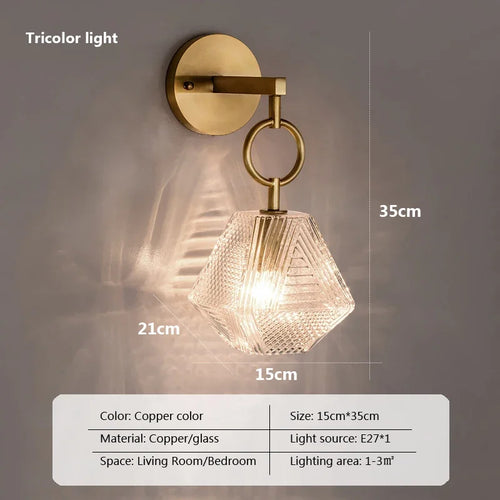 applique murale en verre style nordique américain led vintage edison