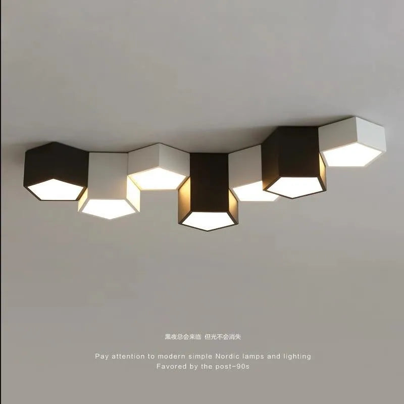 plafonnier moderne avec lumière led pour bureau et étude - vue 3 sur 12