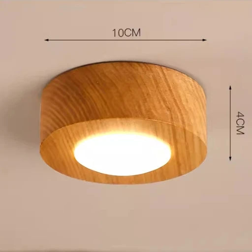 plafonnier led carré design nordique en bois acrylique luminaire décoratif créatif - vue 6 sur 8