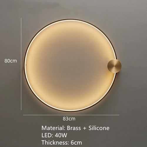 applique murale led en laiton style art déco pour intérieur moderne