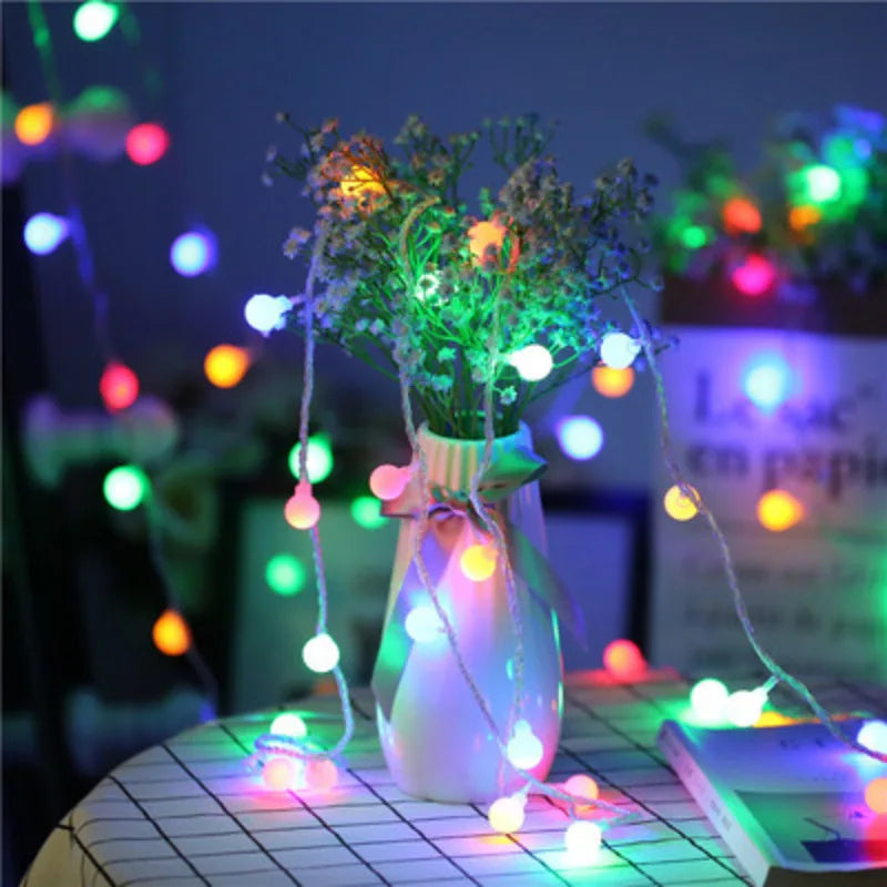 guirlande lumineuse led à boules pour mariage jardin et fêtes - vue 2 sur 9