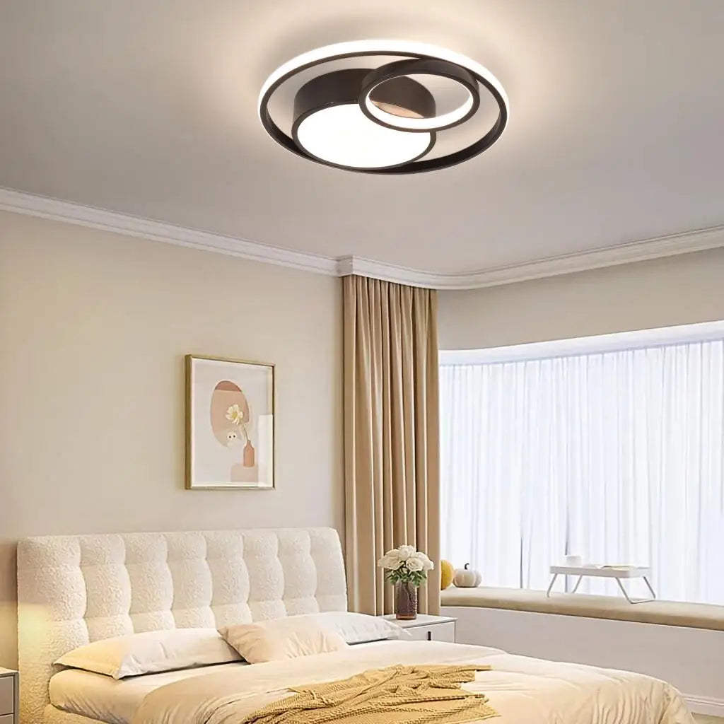 plafonnier led moderne 3 couleurs pour intérieur maison - vue 3 sur 8