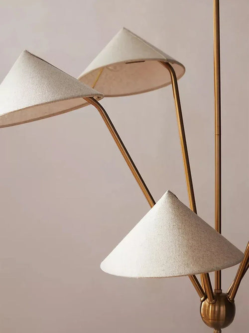 Wabi-sabi plafond suspension lampe japon tissu suspendu Lustre salon chez l'habitant lumière LED cuisine île Lustre chambre décor - vue 6 sur 7
