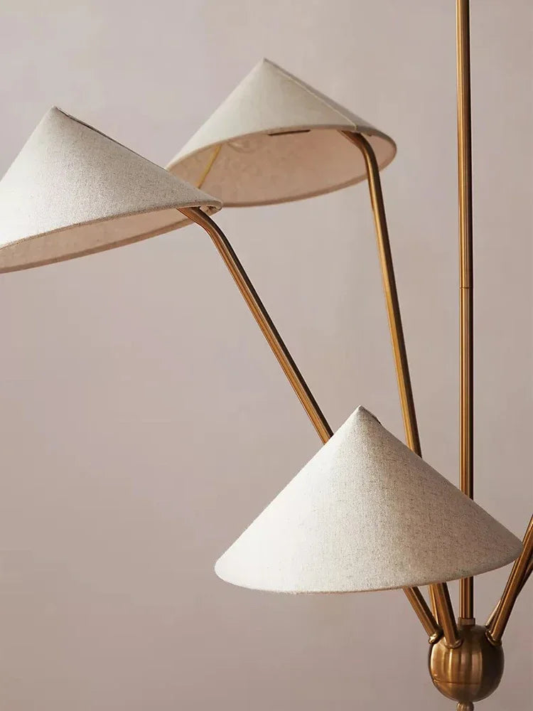 Wabi-sabi plafond suspension lampe japon tissu suspendu Lustre salon chez l'habitant lumière LED cuisine île Lustre chambre décor - vue 6 sur 7