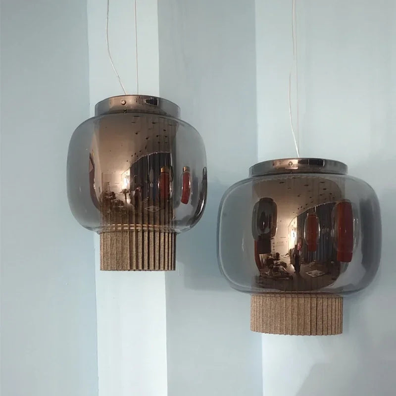 lustre led nordique en verre pour cuisine et bar - vue 5 sur 10