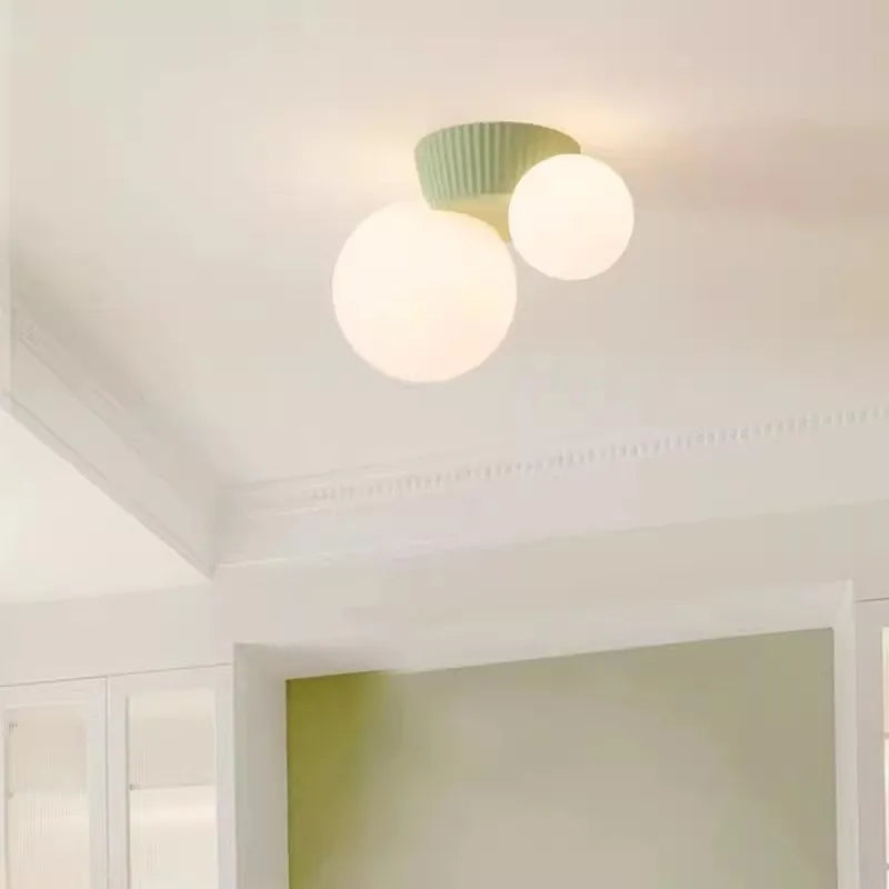 Plafonnier Moderne LED Crème Vent Simple Allée Lumière Porche Balcon Chambre Repas Chambre D'enfant Crème - vue 3 sur 9