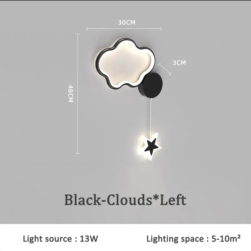 applique murale nuage et lune pour chambre d'enfant - vue 19 sur 22
