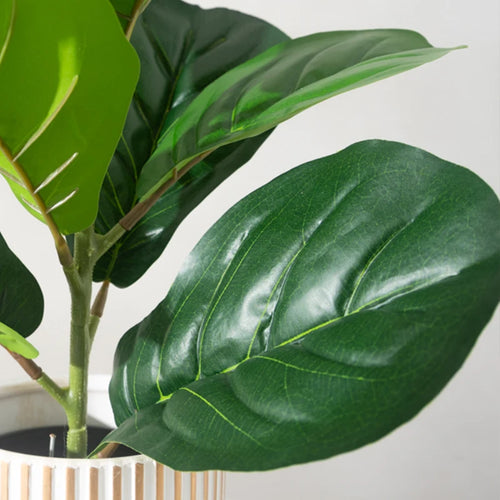 faux ficus arbre artificiel plante tropicale en plastique pour décoration intérieure - vue 6 sur 6