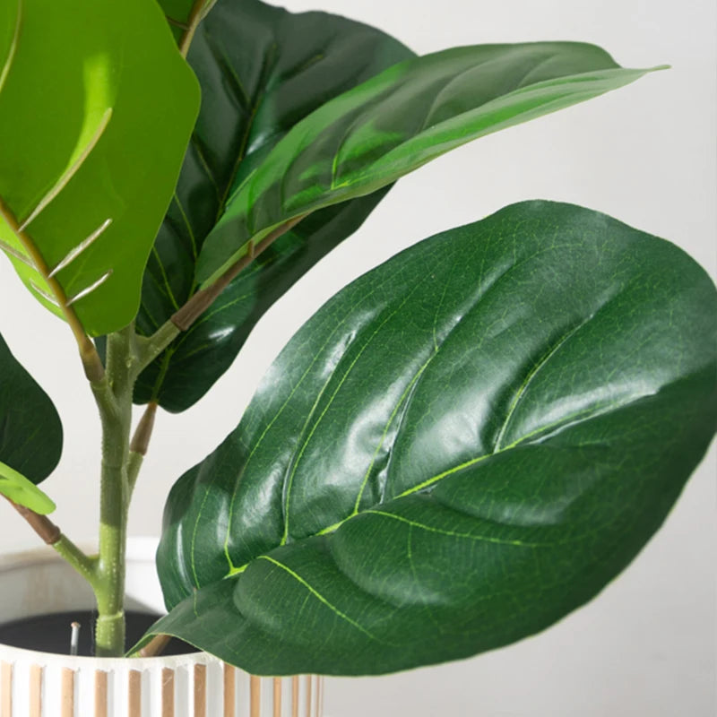 plantes artificielles ficus feuilles de banyan décoration jardin bureau - vue 5 sur 6