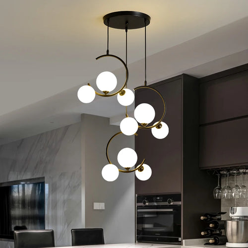 lampe boule en verre nordique décorative et créative - vue 2 sur 16