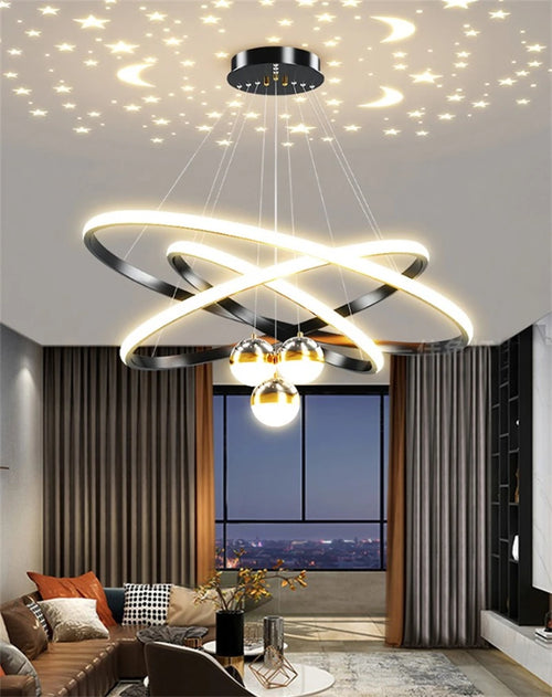 lustre led romantique projecteur de ciel étoilé avec télécommande - vue 7 sur 16