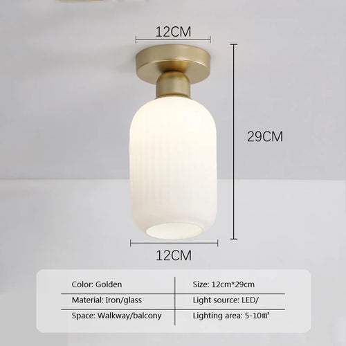 plafonnier nordique en verre simple luxe américain - vue 15 sur 14