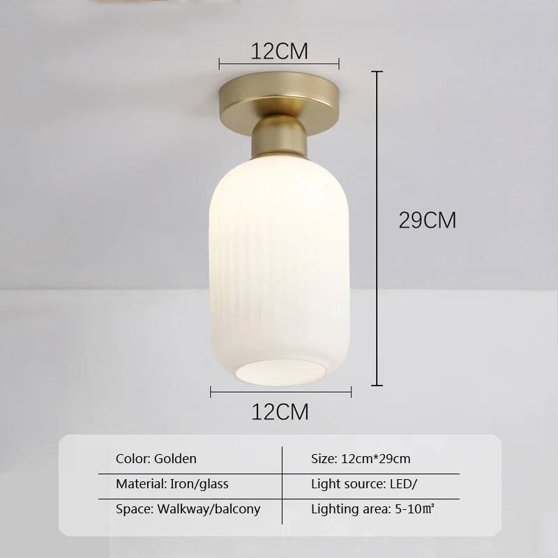 plafonnier nordique en verre simple luxe américain - vue 14 sur 14