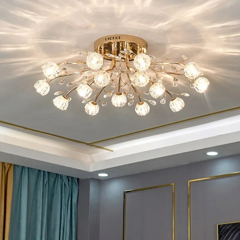 plafonnier moderne en cristal pour un éclairage luxueux - vue 4 sur 9