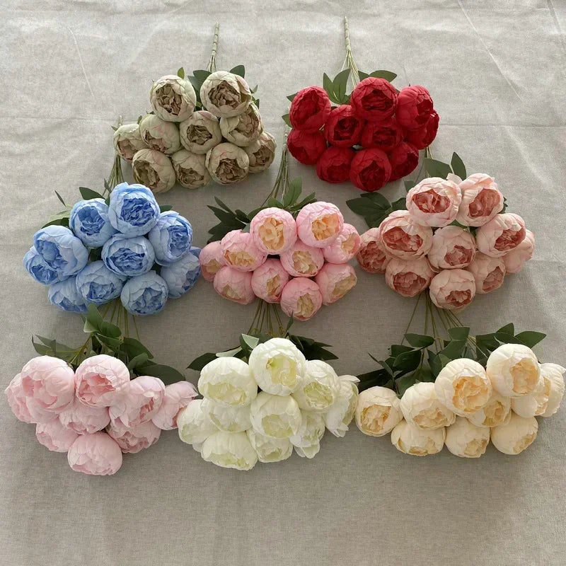 bouquets de pivoines artificielles pour décoration intérieure élégante - vue 6 sur 14