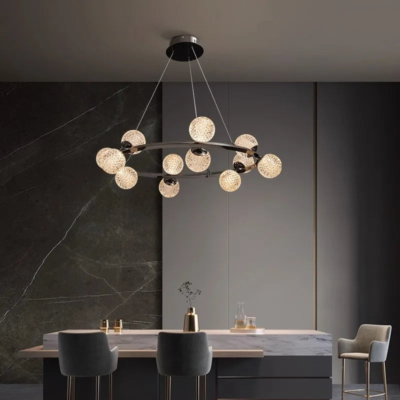 Nordic home decoration, living room chandelier, bedroom chandelier, dining room chandelier, ceiling light, indoor lighting - vue 5 sur 9