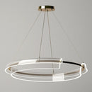 lustre design led de luxe avec anneau simple dimmable