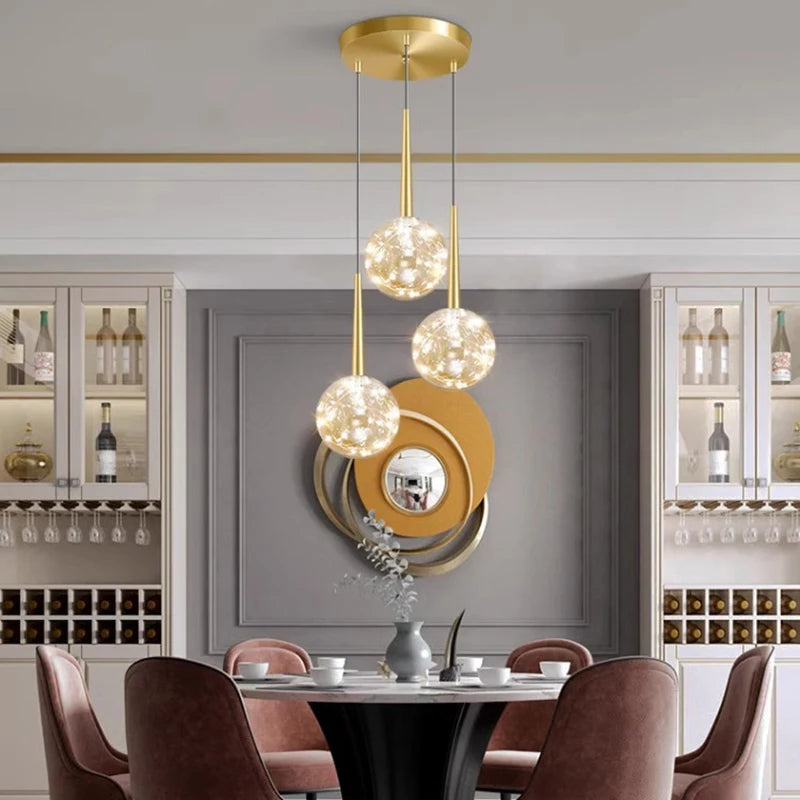 lustre nordique suspension éclairage intérieur décoration maison - vue 6 sur 10