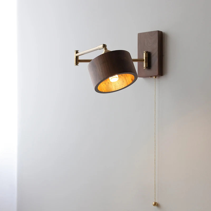 Applique murale LED en bois de frêne et de noyer - vue 5 sur 23