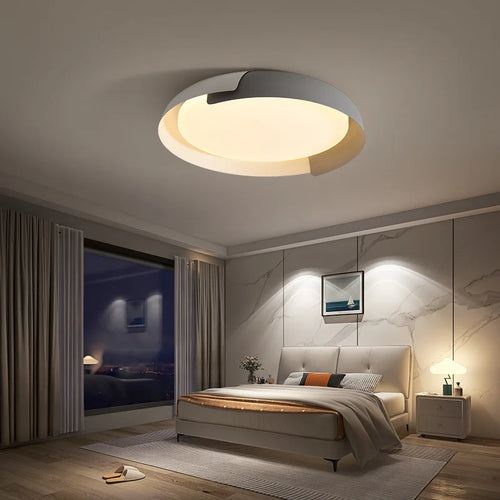 plafonnier nordique en bois pour décoration intérieure et éclairage LED - vue 3 sur 9