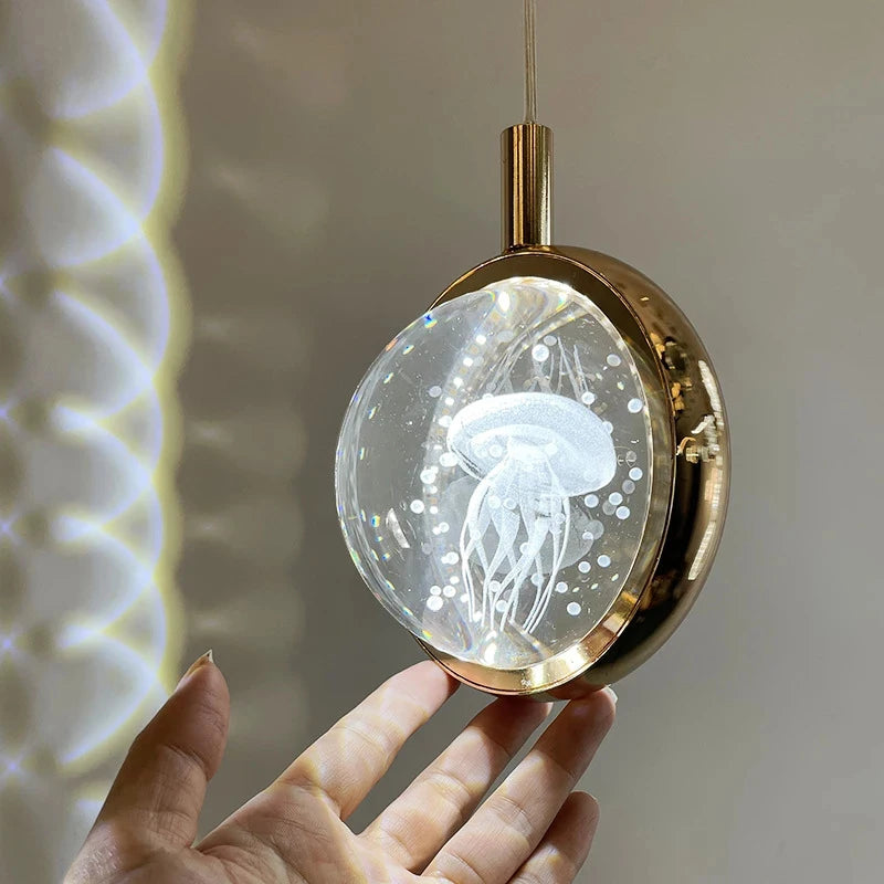 suspension en cristal de luxe pour décoration moderne - vue 2 sur 10