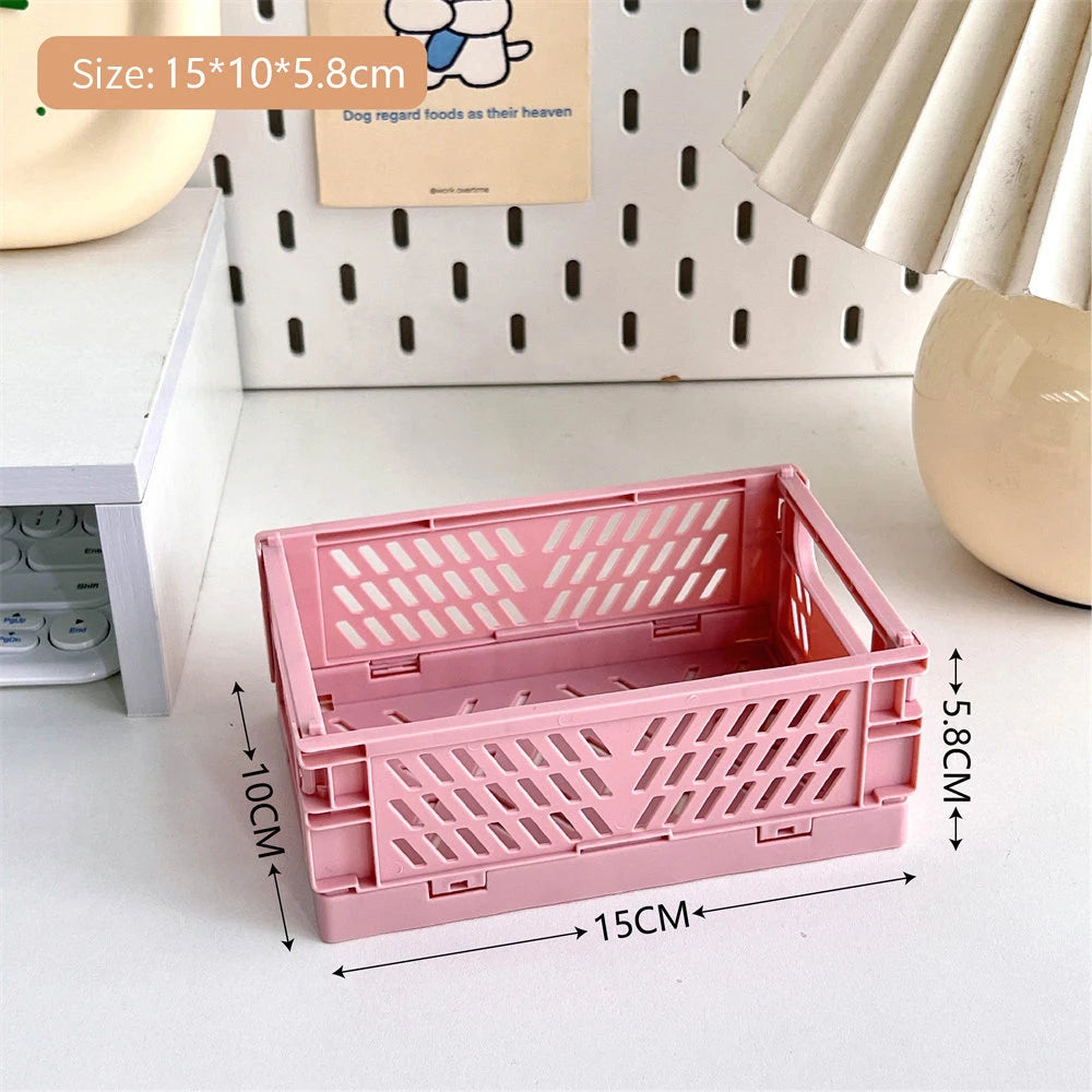 panier pliable empilable pour rangement maquillage bijoux jouets - vue 8 sur 19