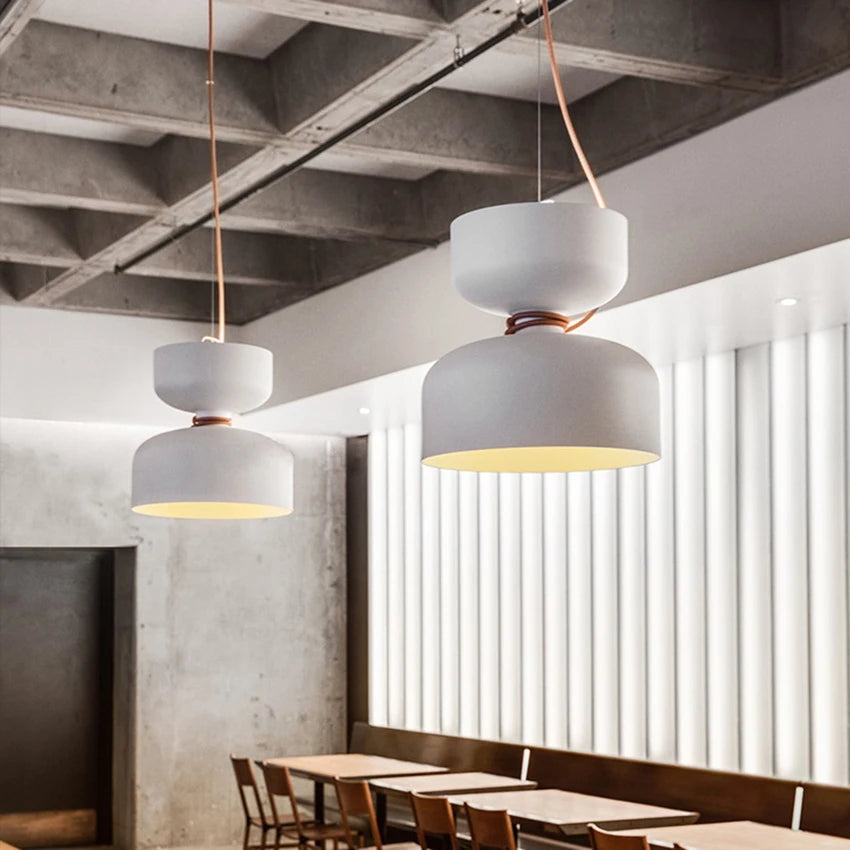 Nordique LED Moderne Danois Designer Art Créatif Restaurant Suspension En Fer Forgé Abat-Jour Bar Café Cuisine Suspension Lampe - vue 2 sur 17
