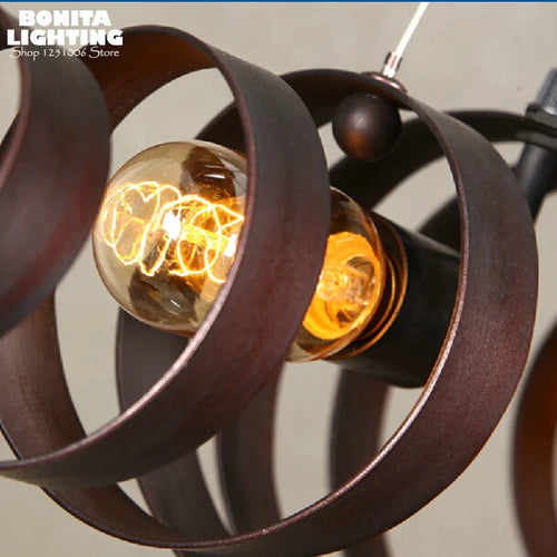 suspension pivotante rétro en corne de bœuf à led - vue 5 sur 6