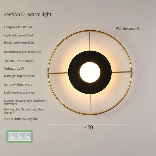 applique murale led moderne pour hôtel et éclairage domestique - vue 11 sur 12
