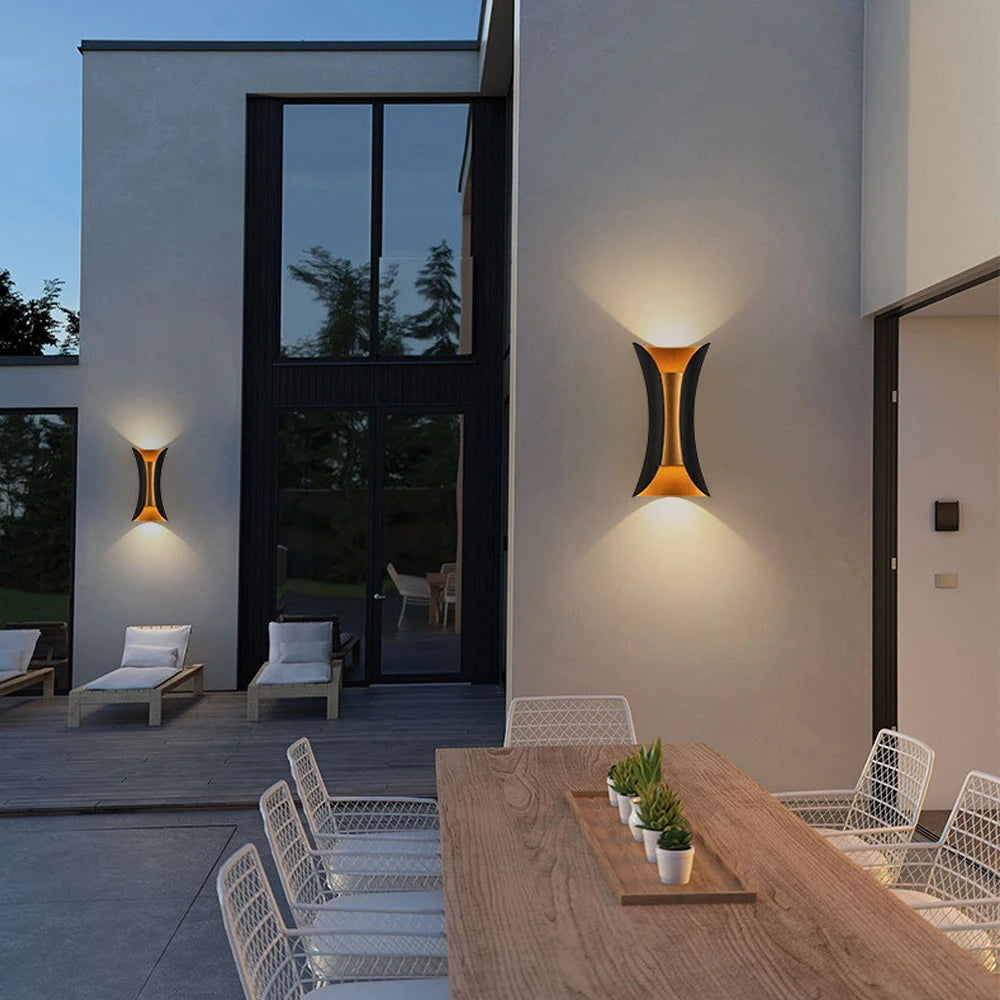 applique murale led moderne en aluminium étanche pour décoration extérieure - vue 4 sur 10