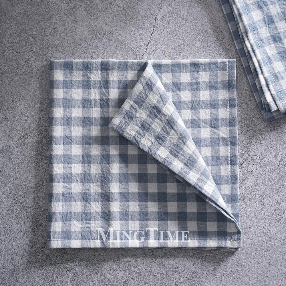 Serviette de table vichy coton style champetre lavable