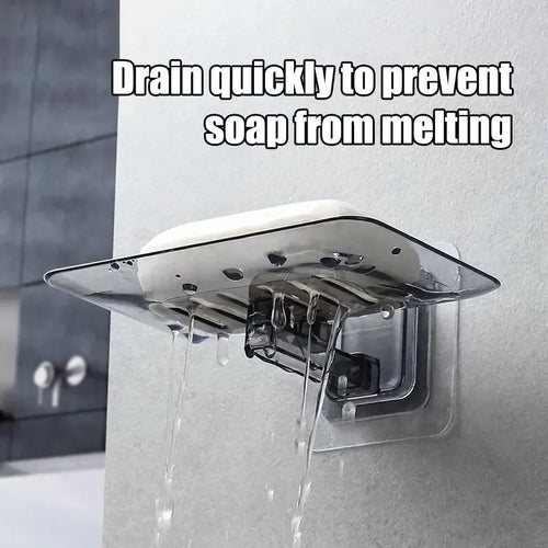 porte-savon transparent mural pour douche et rangement - vue 2 sur 10