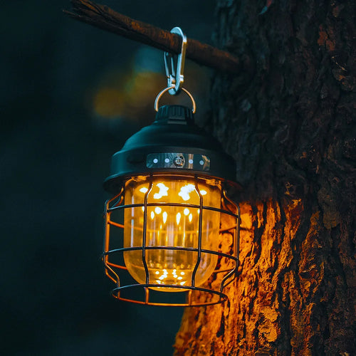 lanterne rétro rechargeable à LED pour jardin extérieur vintage - vue 4 sur 6