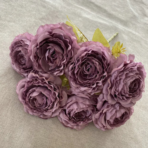 bouquet de pivoines artificielles en soie pour décoration florale - vue 13 sur 17