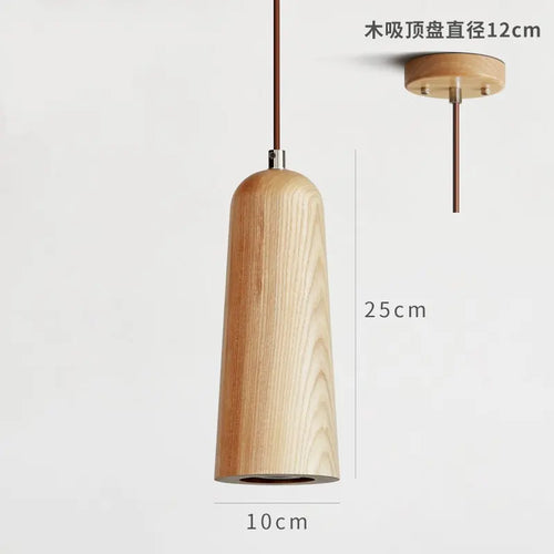 suspension en bois massif style japonais décoration nordique élégante - vue 10 sur 14