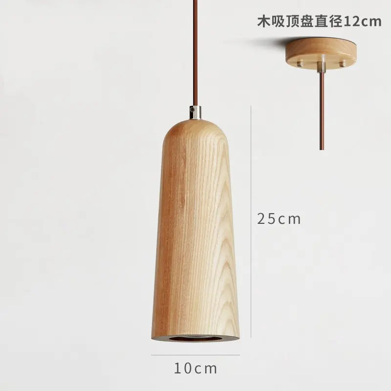 suspension en bois massif style japonais décoration nordique élégante - vue 10 sur 14