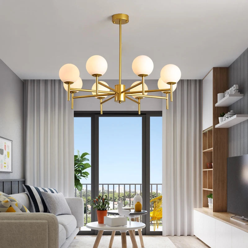 lustre en verre design médiéval pour décoration intérieure moderne - vue 4 sur 14
