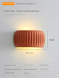 applique murale led décorative en résine pour éclairage intérieur