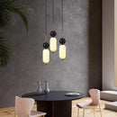 lustre led en boule de marbre naturel acrylique fil réglable
