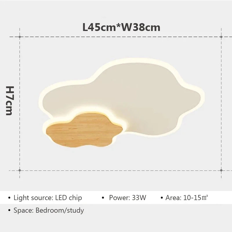 plafonnier moderne led en forme de nuage pour décoration intérieure - vue 4 sur 8