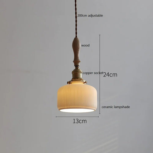 Suspension design led papillon céramique et bois - vue 17 sur 30