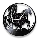 horloge murale vinyle cheval décoration équestre artisanale cadeau unique