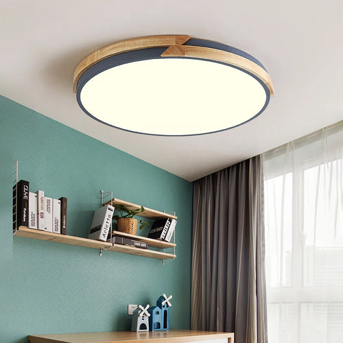 plafonnier led ultra-mince design nordique décoratif encastré - vue 5 sur 12