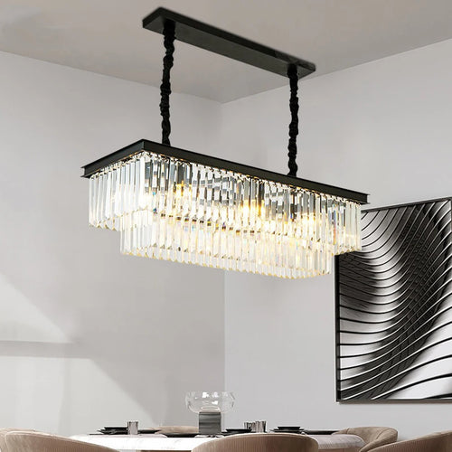 lustre moderne double couches en led pour décoration élégante - vue 2 sur 9