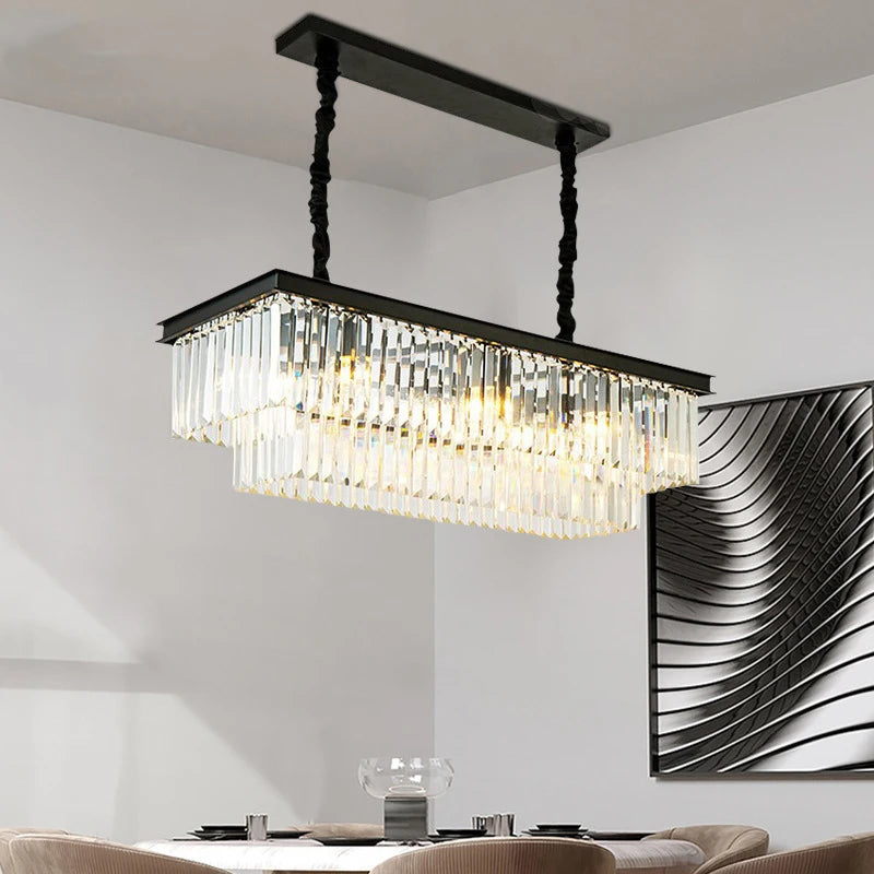 lustre moderne double couches en led pour décoration élégante - vue 1 sur 9